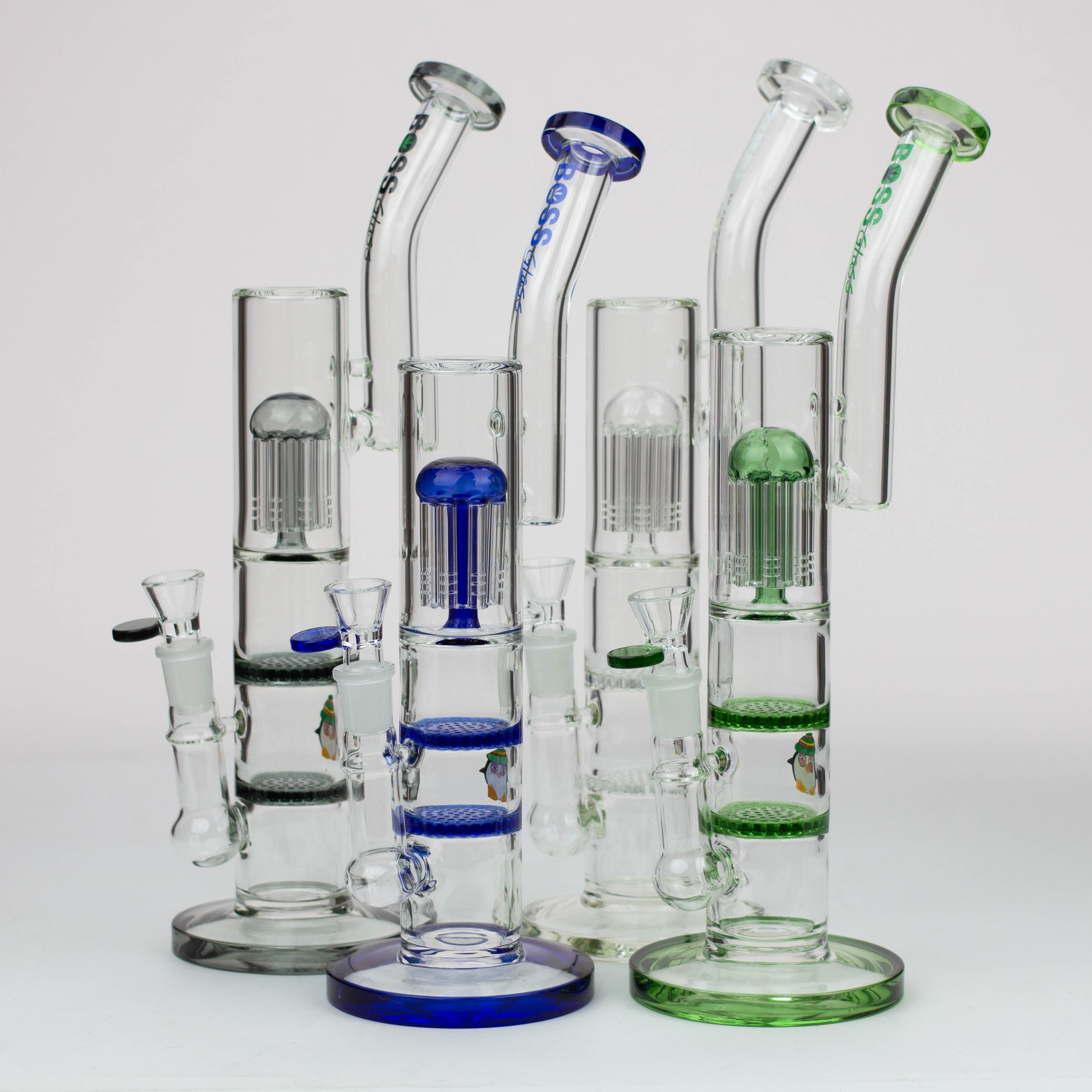 16" tree arm percolator and honeycomb diffuser glass bong [B8] Main image
