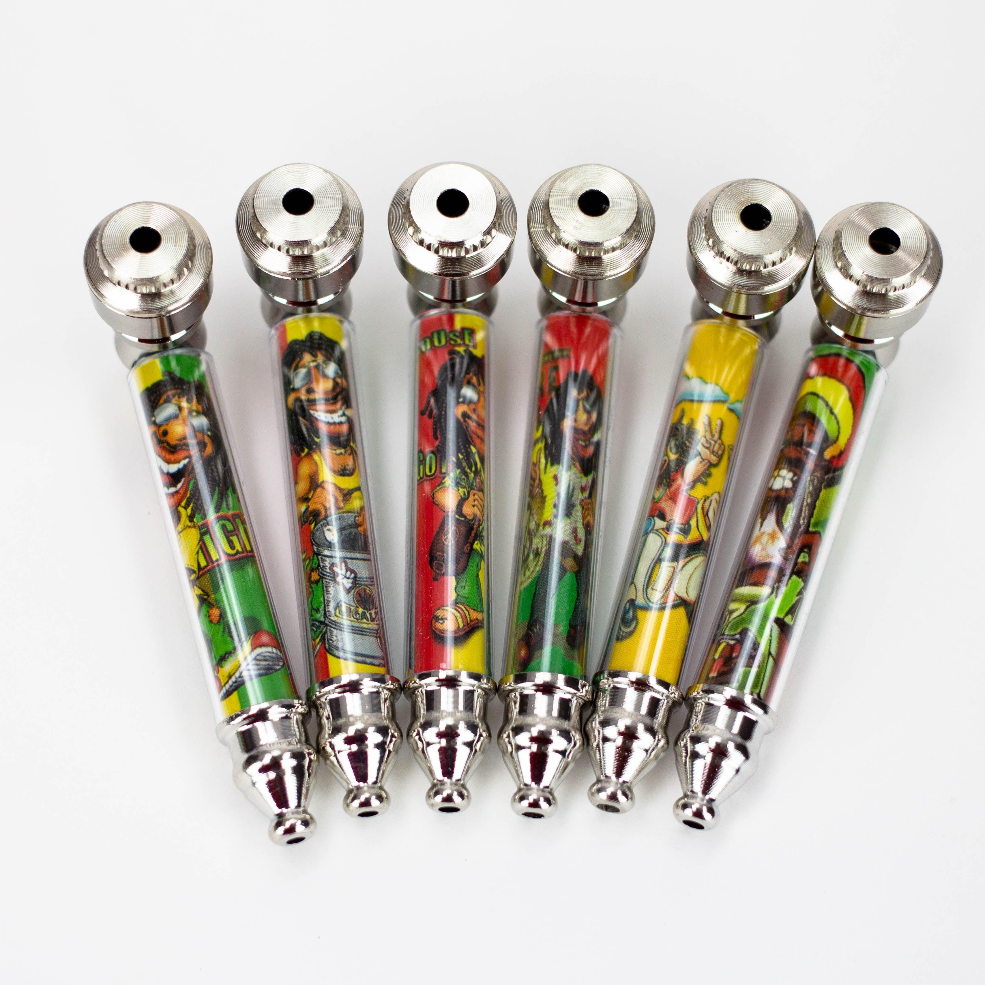 3" Rasta man Metal Pipe with screen display box ( 255F ) Secondary image