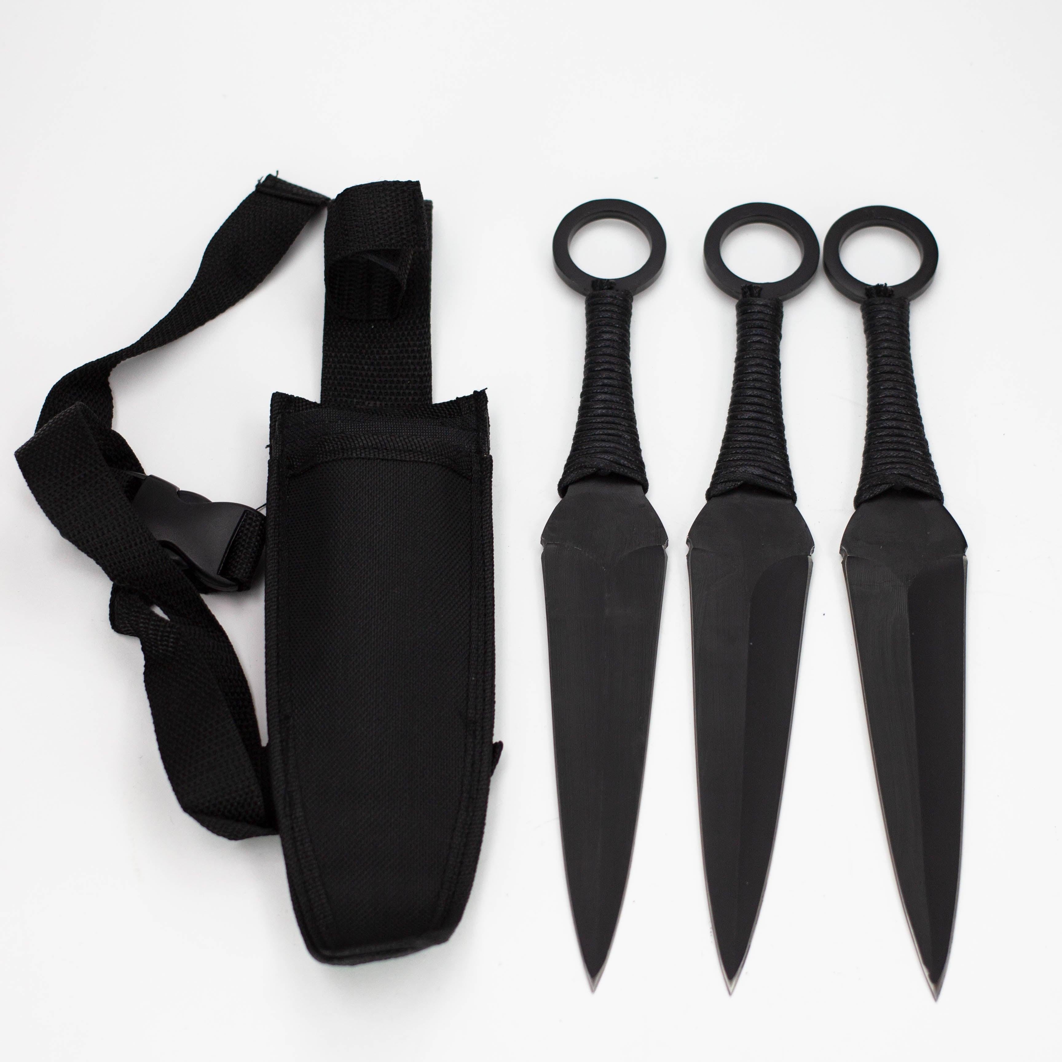 3pc – Tiger USA 12" Huge Kunai Throwing Knife Set [SJ-1005-3] Main image