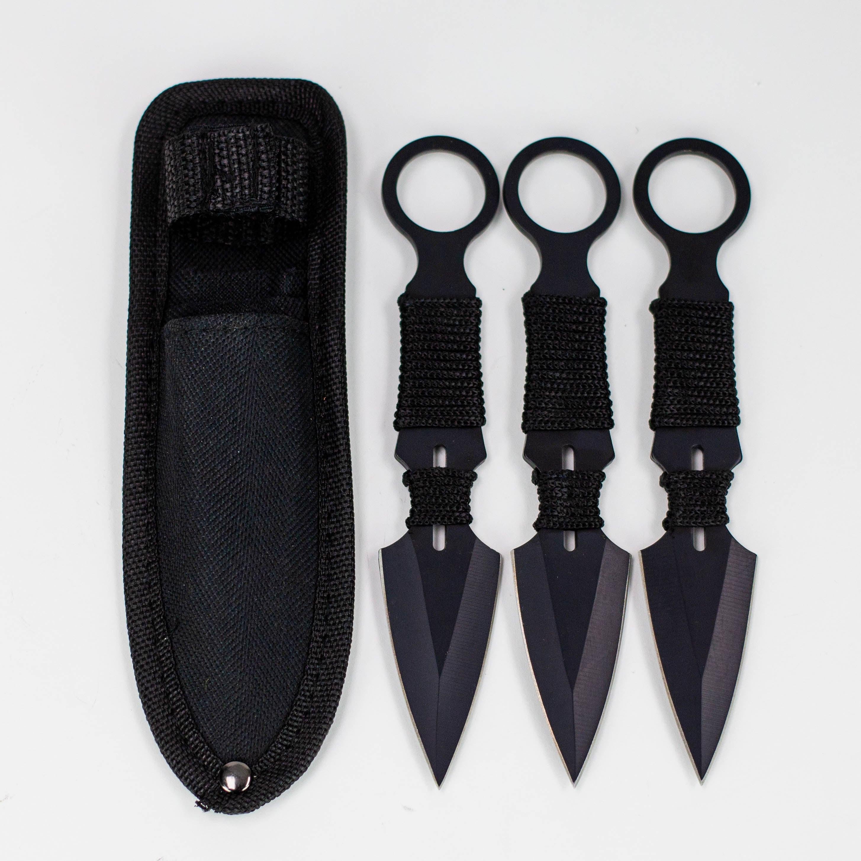 6.5″ Throwing Knife with Sheath 3PC – Black SET [T00501BK] Main image