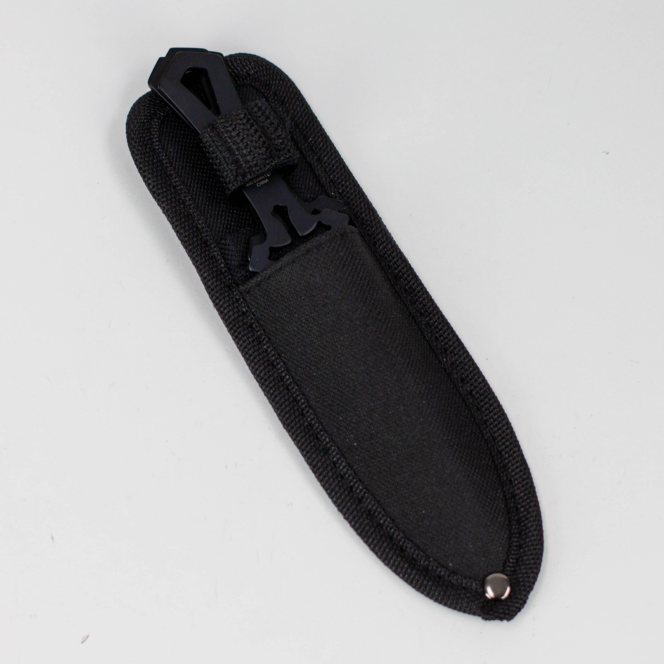 6.5″ Throwing Knife with Sheath 3PC SET Red/Green/Black [T00502-1] Secondary image