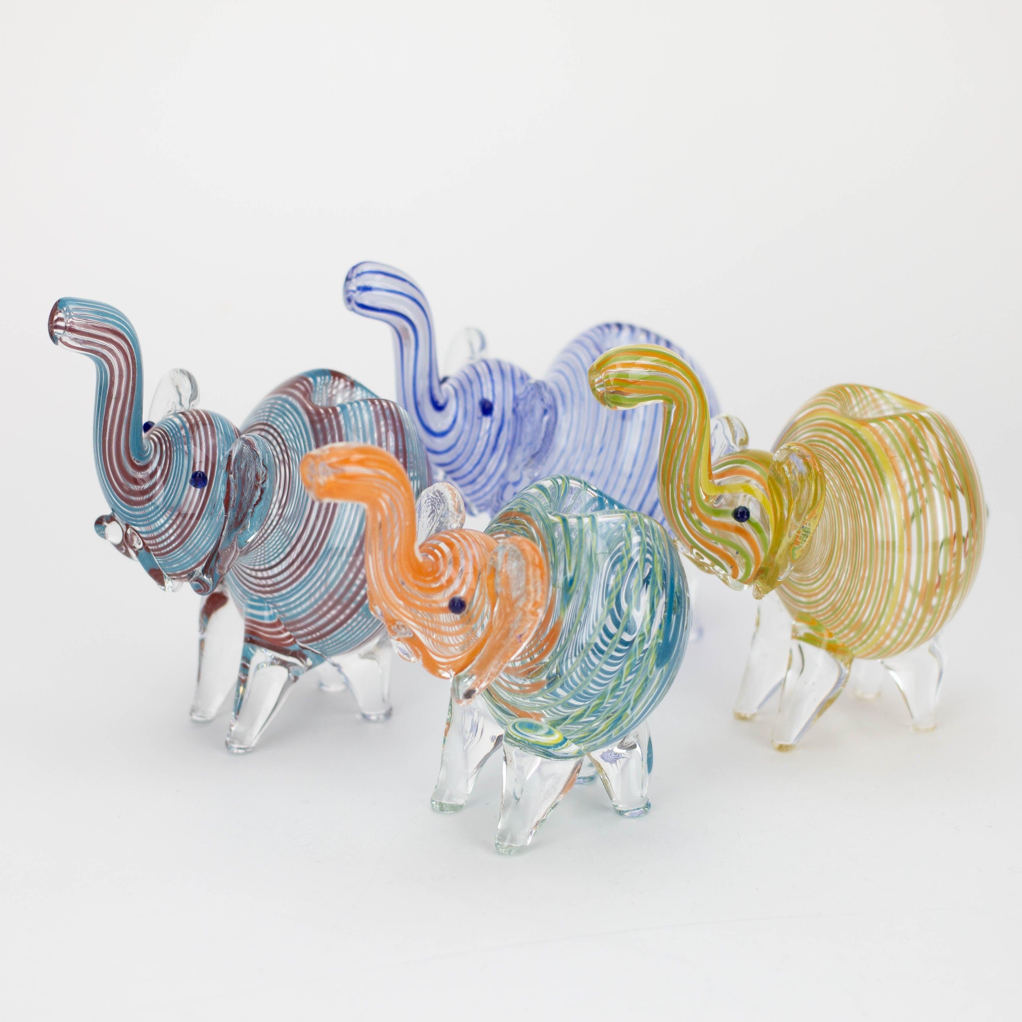 Standing XL elephant glass hand pipe Main image
