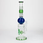 H2O | 15" Gold fumed sphere Glass water bong [H2O-5017]