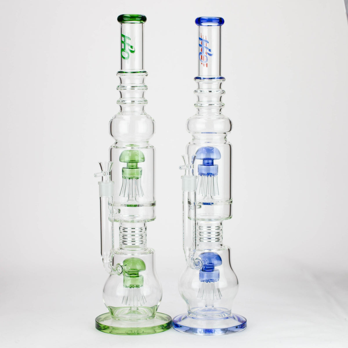 H2O | 21" Percolator glass water bong [H2O-5018] Main image
