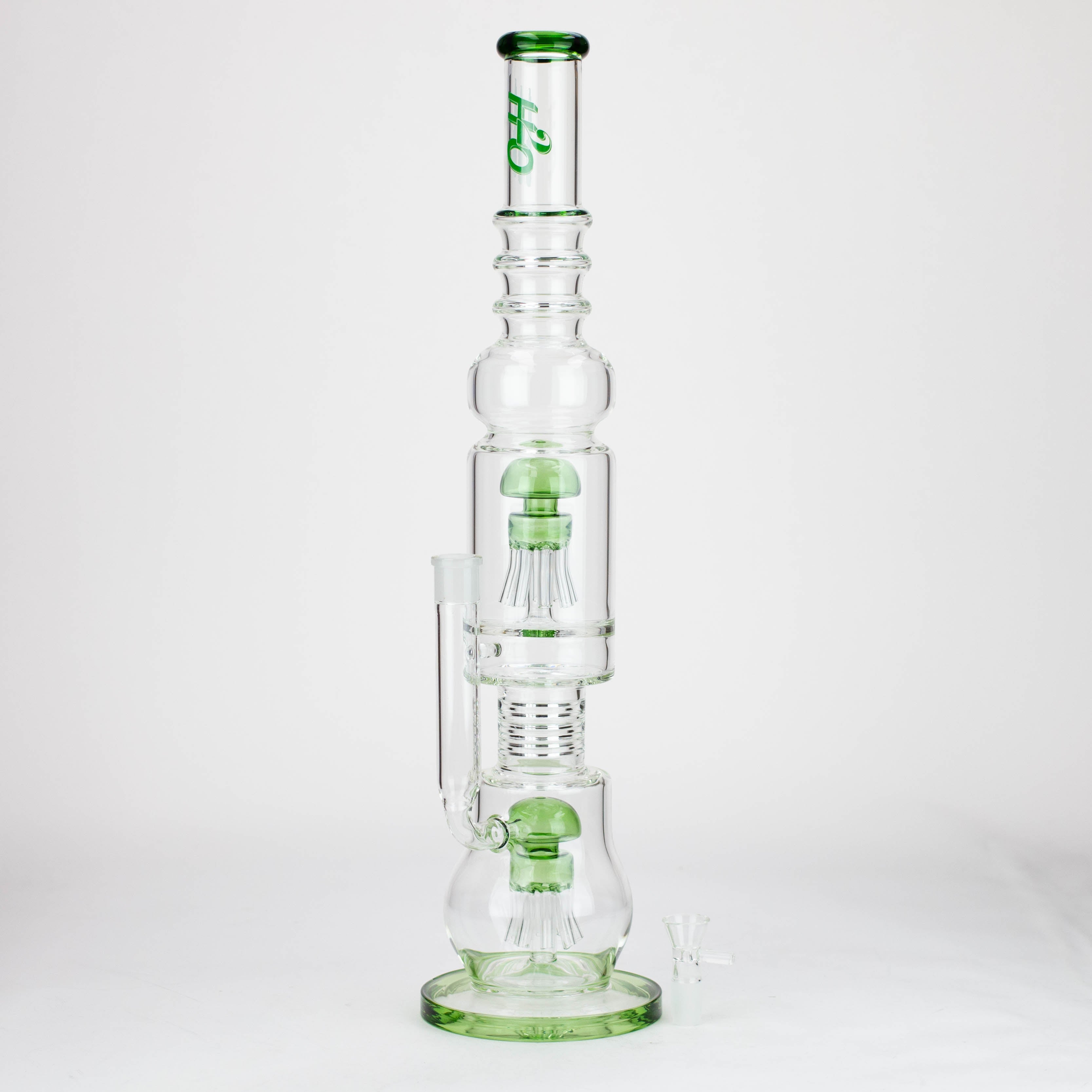 H2O | 21" Percolator glass water bong [H2O-5018] Secondary image