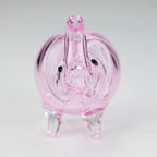 5" Standing elephant color glass hand pipe