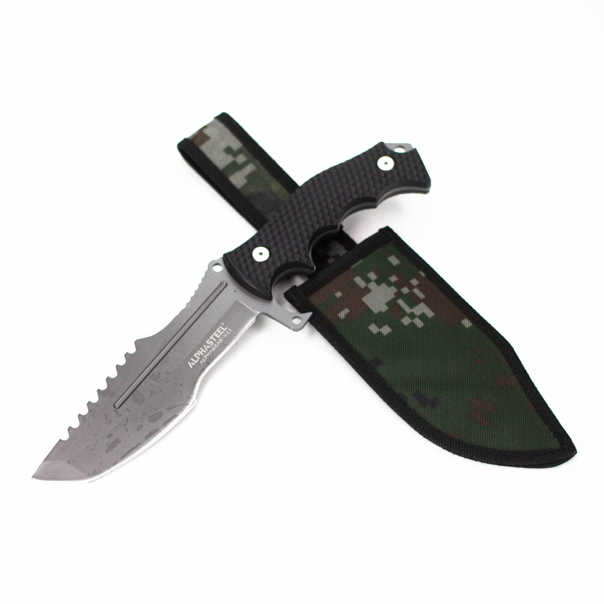 ALPHASTEEL | 11" Full Tang Fixed Blade Hunting Knives [X12] Main image
