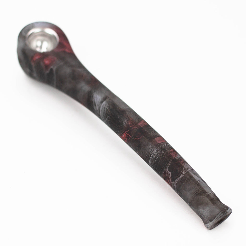 9" Silicone graphic hand pipe with metal bowl