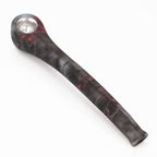 9" Silicone graphic hand pipe with metal bowl