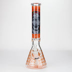 15.5"  9 mm Graphic glass water bong [GBT2117]