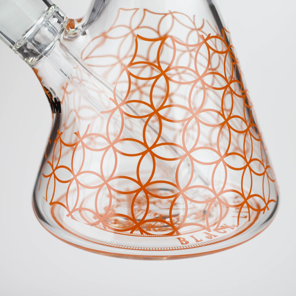 15.5"  9 mm Graphic glass water bong [GBT2117]