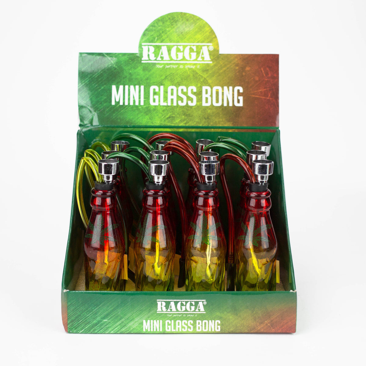 5" rasta mini glass water pipe display of 12 Main image