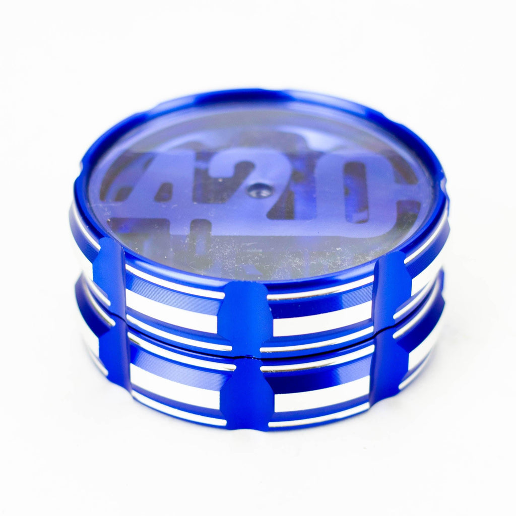 4 Parts 420 Aluminum Grinder-Blue [CNC6404-420]