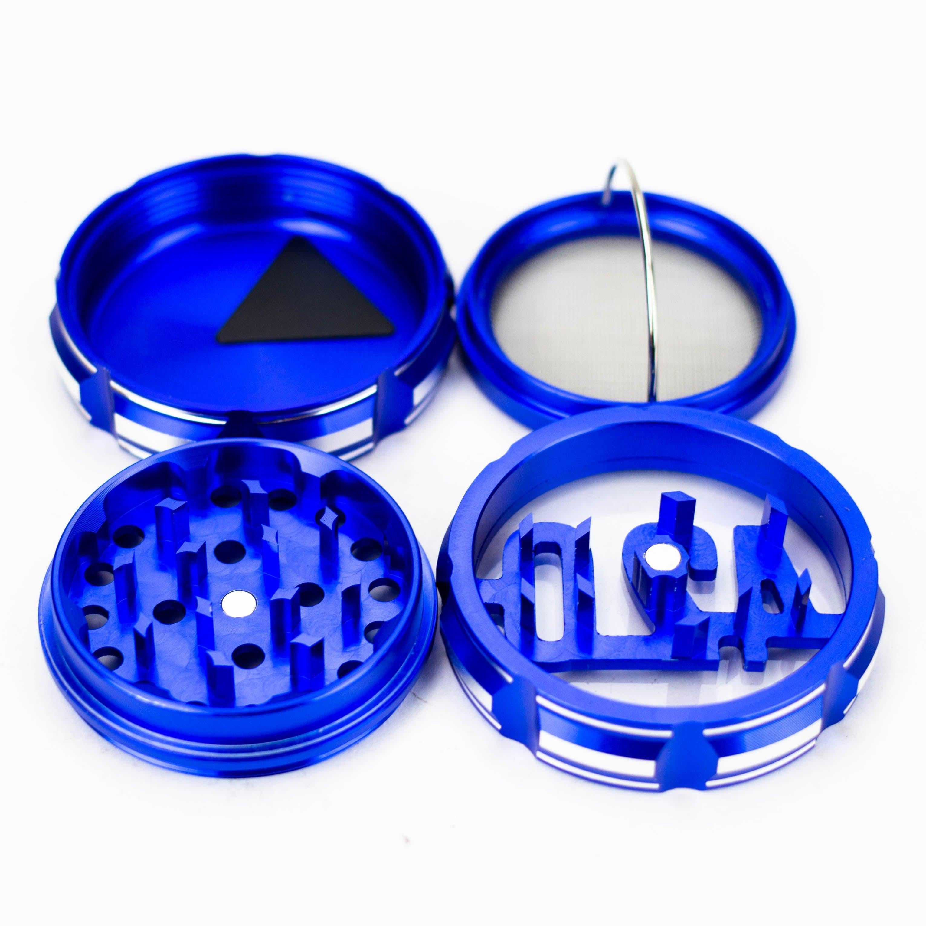 4 Parts 420 Aluminum Grinder-Blue [CNC6404-420]