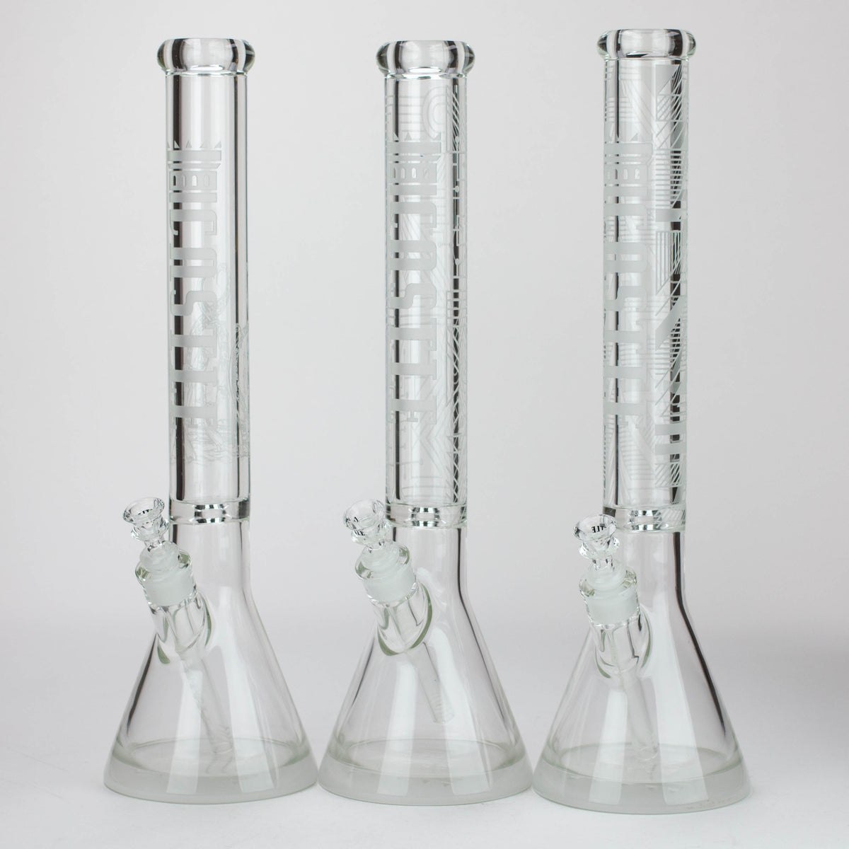 Castle Glassworks | 18" laser etched Tube Beaker Bong Main image
