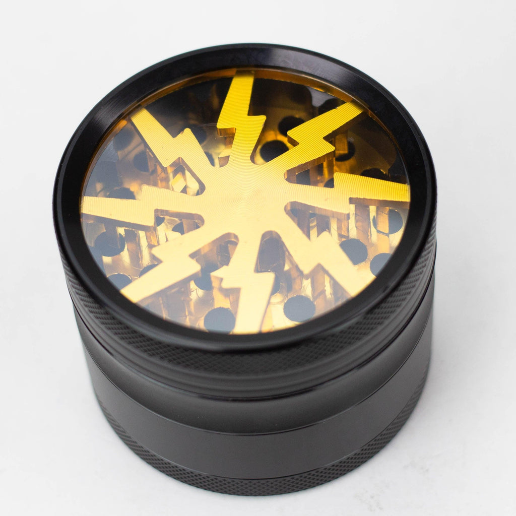 2.5" Lightning Aluminum Grinder 4 Layers with color acrylic window [GA021]