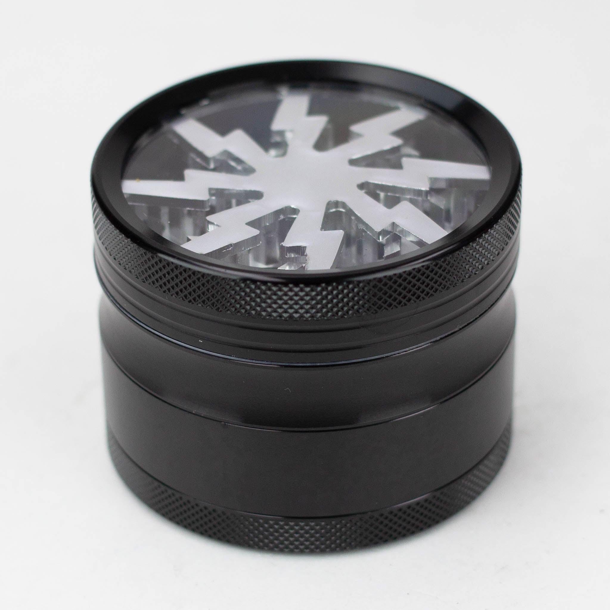 2.5" Lightning Aluminum Grinder 4 Layers with color acrylic window [GA021]