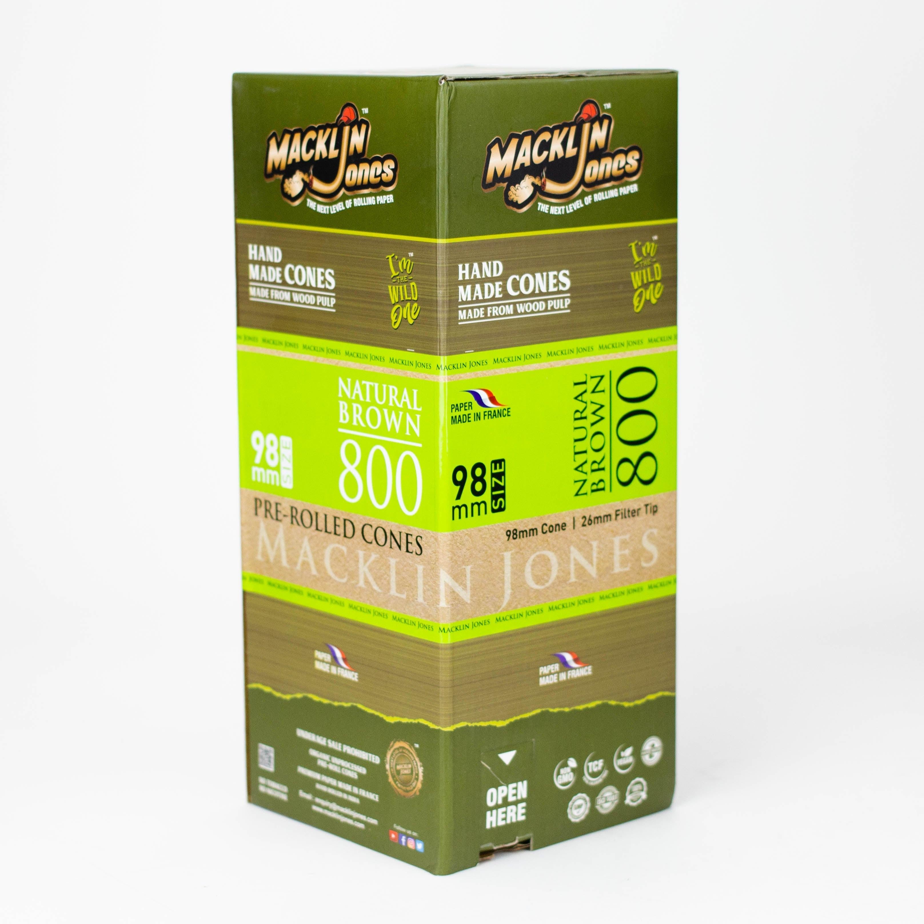 Macklin Jones - Natural Brown 98 mm Size Pre-Rolled cones Tower 800 Main image