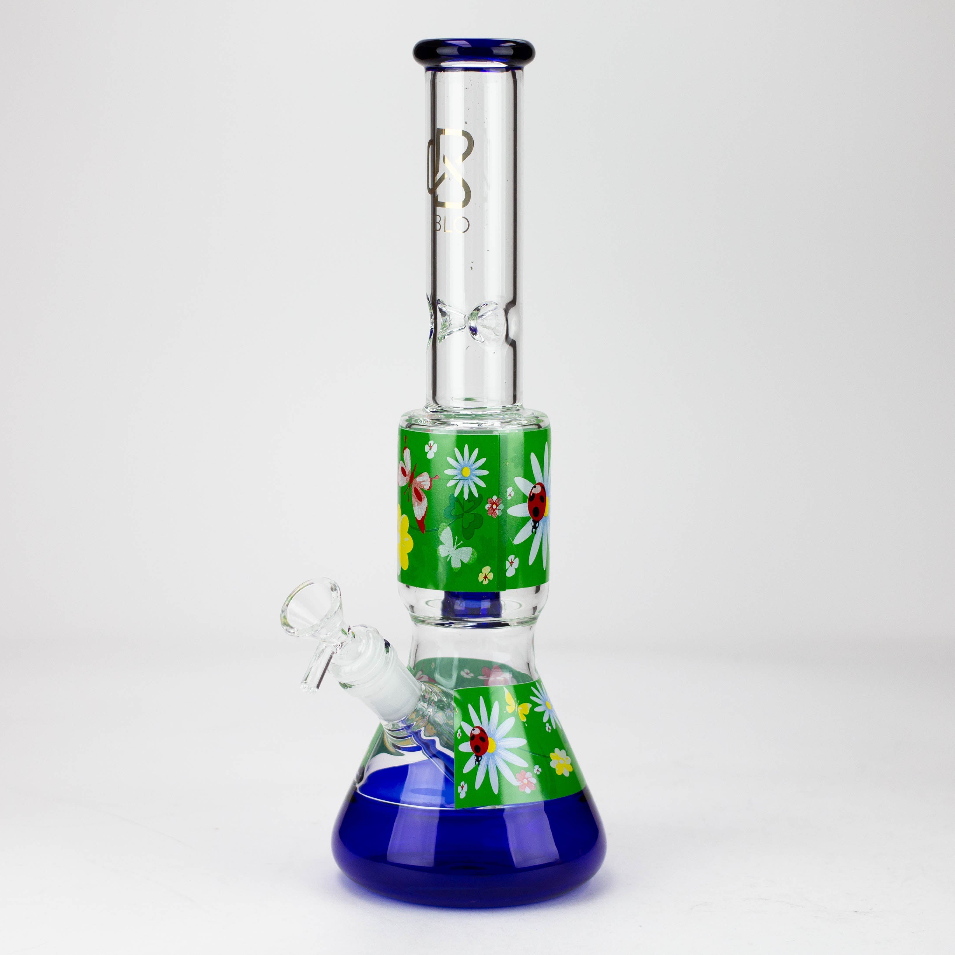 BLO | 13" Flower decal glass bong Main image
