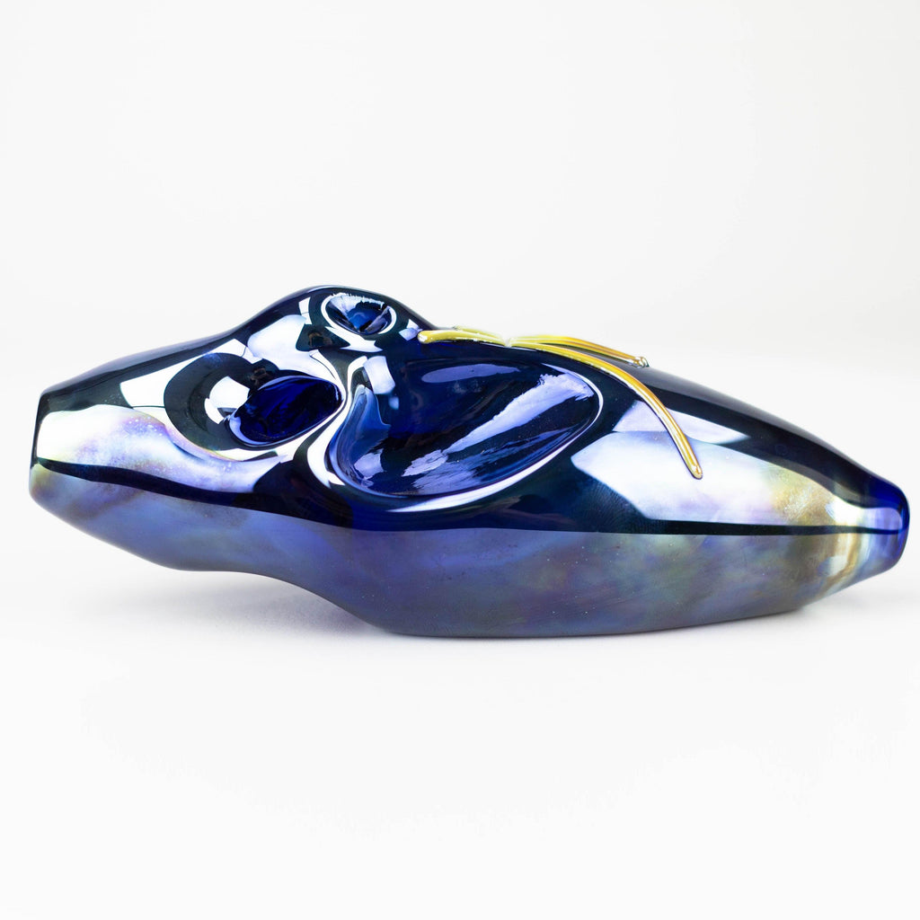 5.5" Electroplated Metallic Face shape glass pipe