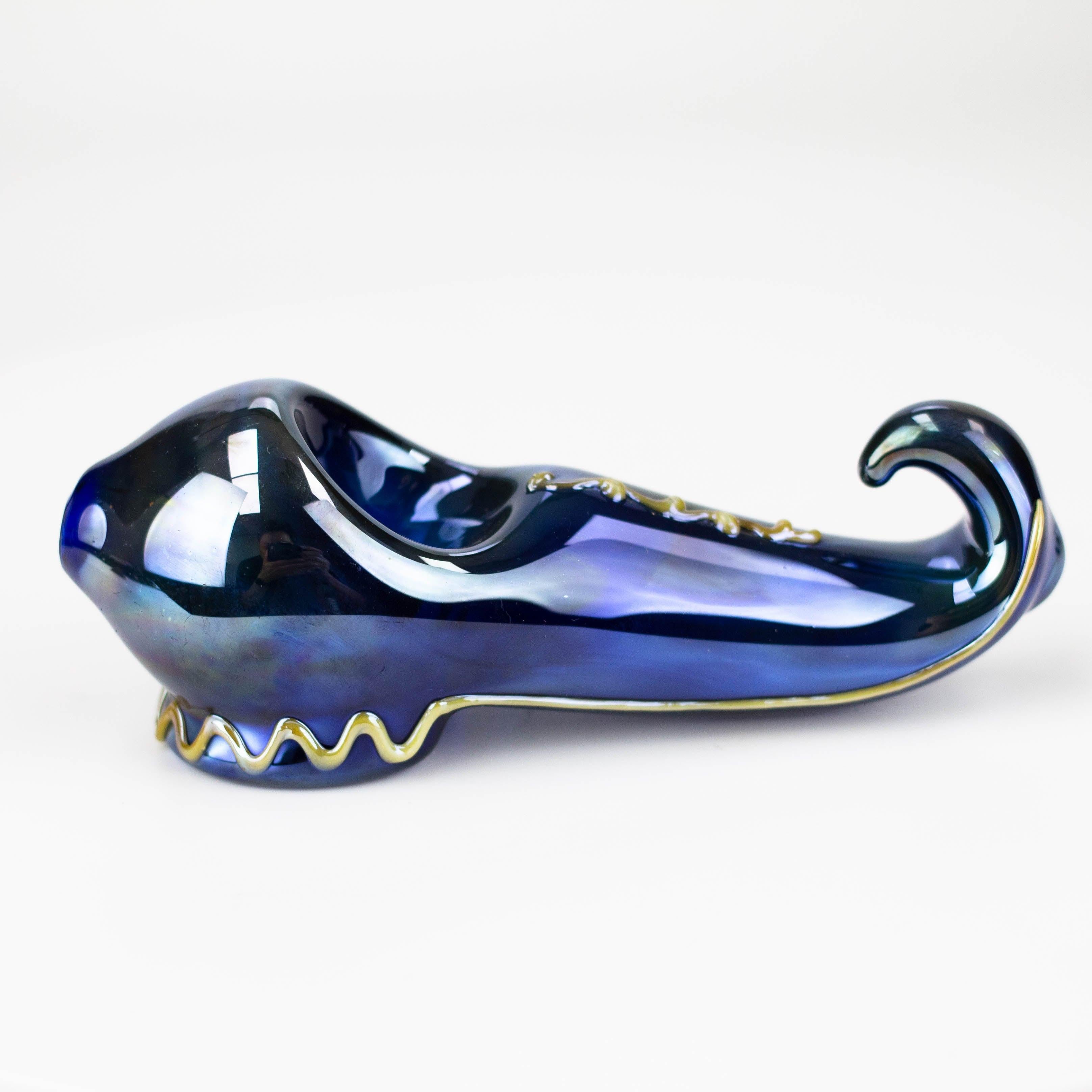 5.5" Electroplated Metallic Shoe glass pipe Secondary image