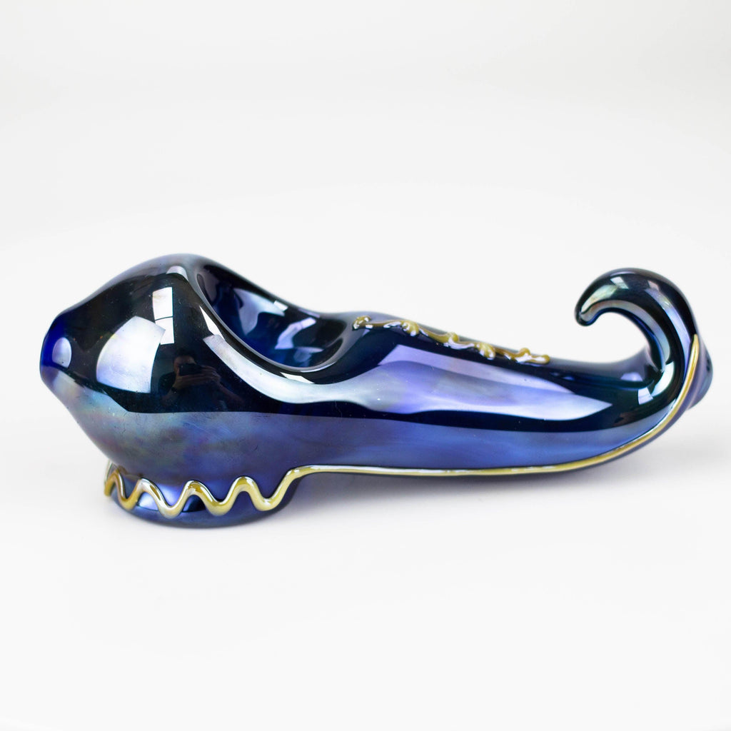 5.5" Electroplated Metallic Shoe glass pipe