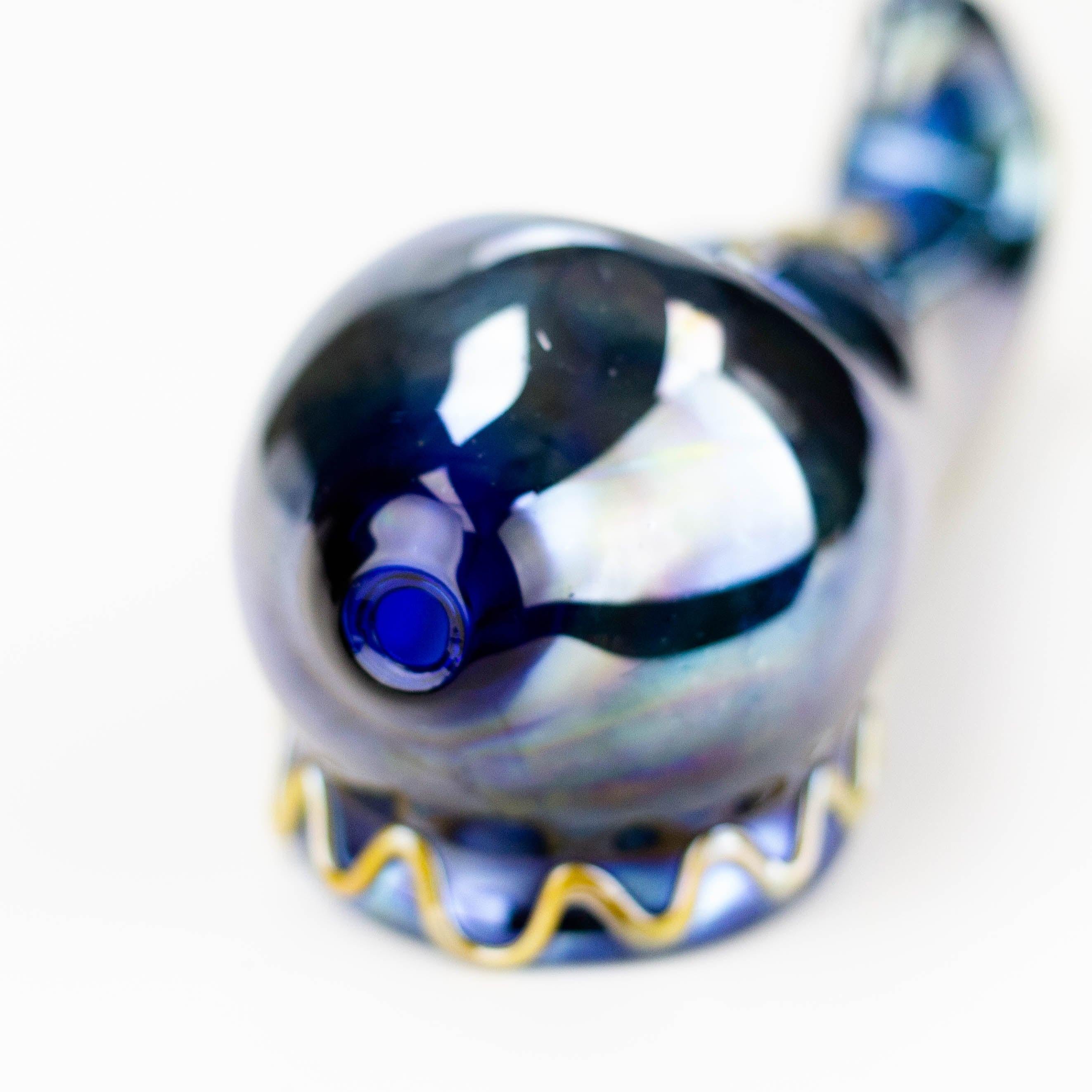 5.5" Electroplated Metallic Shoe glass pipe