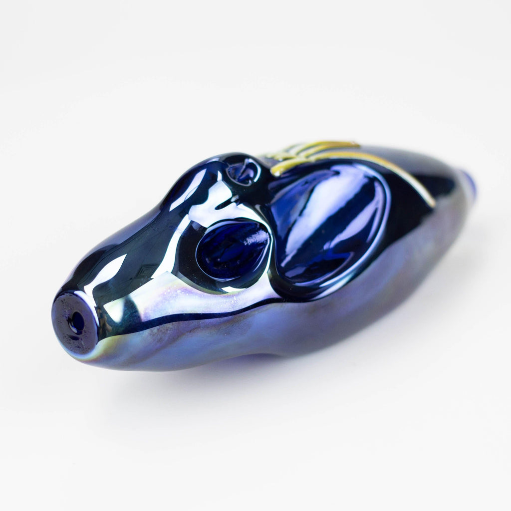 5.5" Electroplated Metallic Face shape glass pipe