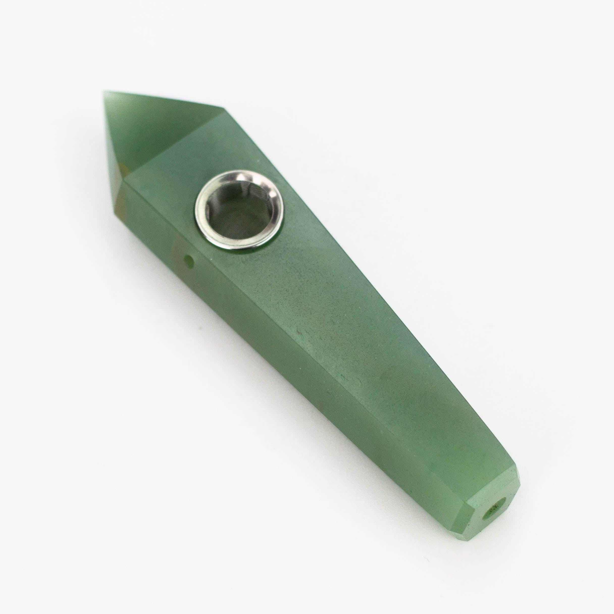 Acid Secs | Green Adventurine Crystal Pipe with Choke Main image