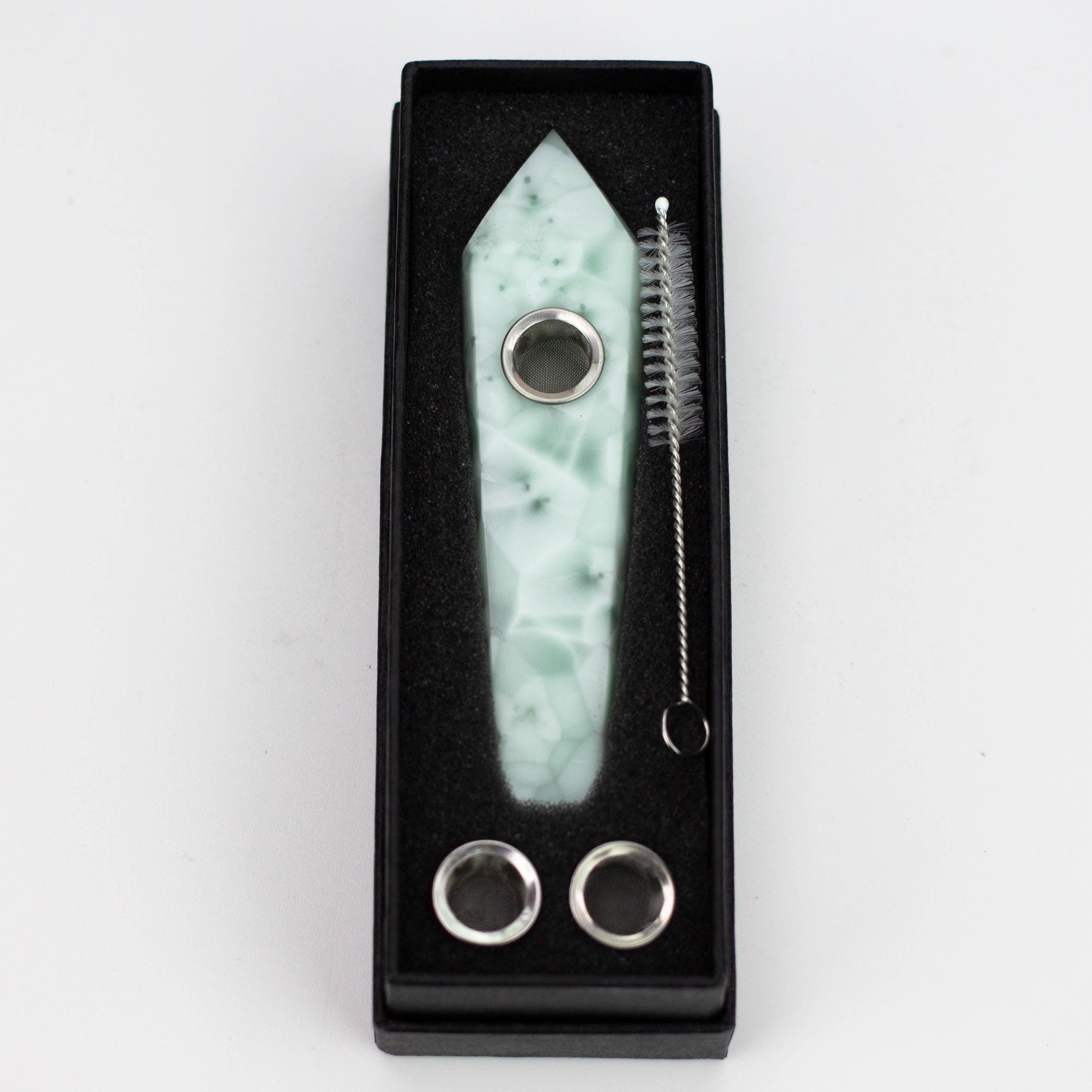 Acid Secs | Snow Green Crystal Pipe with Choke Secondary image