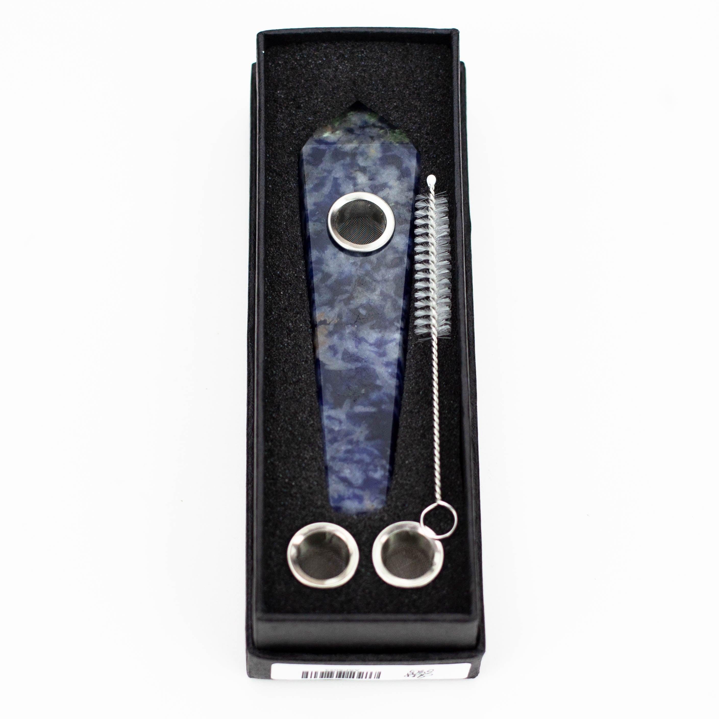 Acid Secs | Blue Dot Stone Crystal Pipe with Choke Secondary image