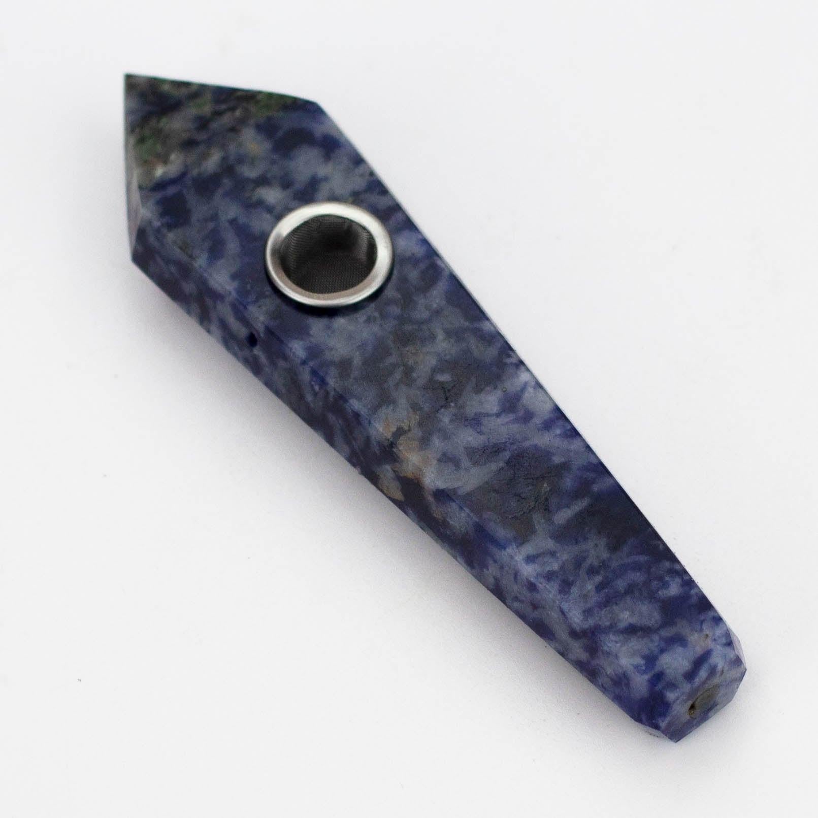 Acid Secs | Blue Dot Stone Crystal Pipe with Choke Main image