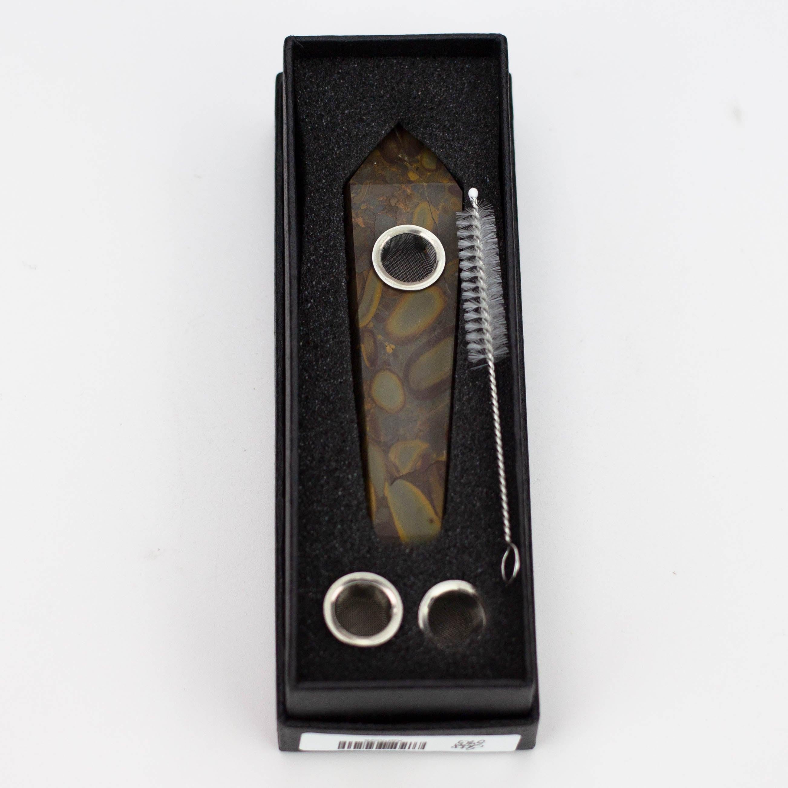 Acid Secs | Apophyllite Stone Crystal Pipe with Choke Secondary image