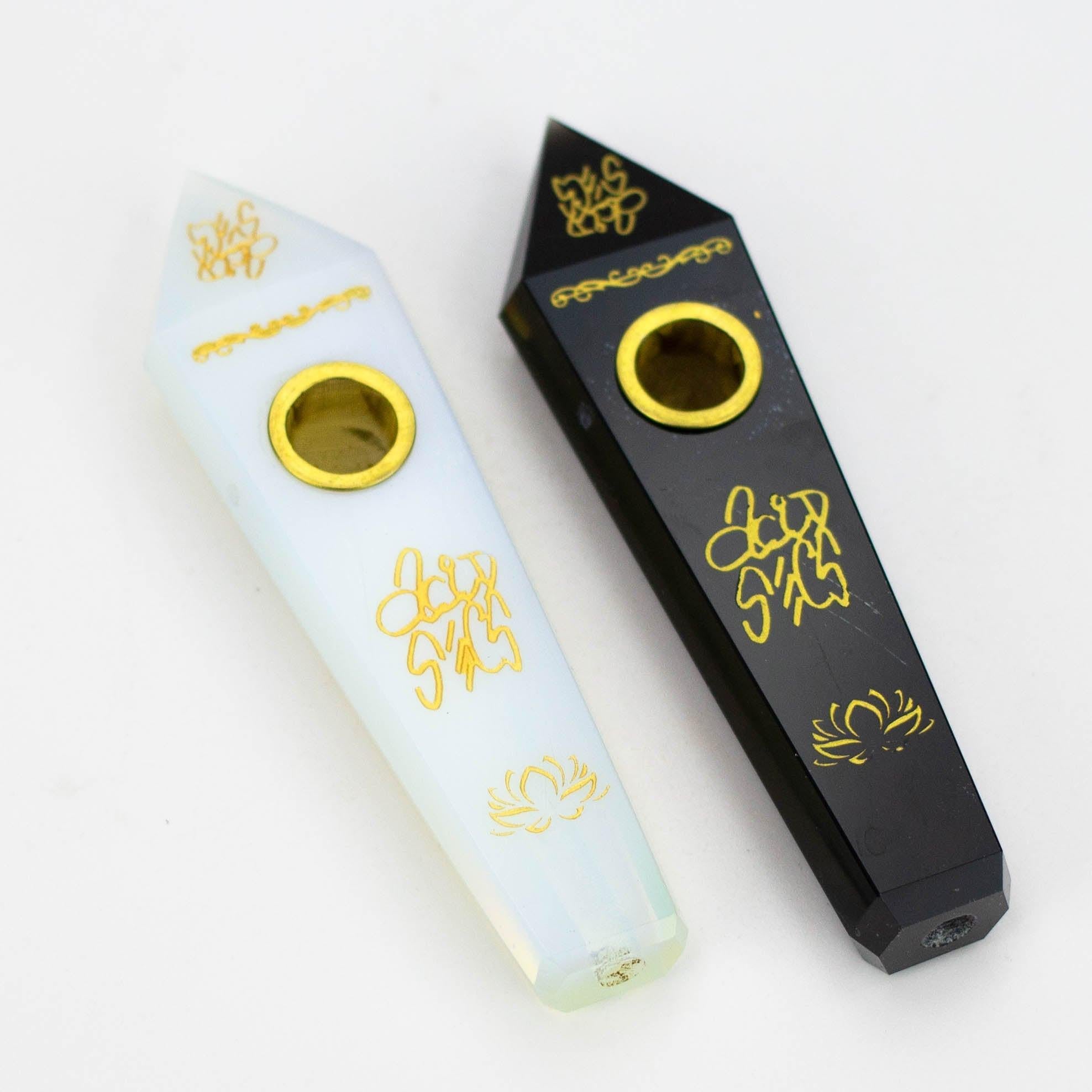 Acid Secs |  Custom Golden Engraving Pipe with Choke Main image