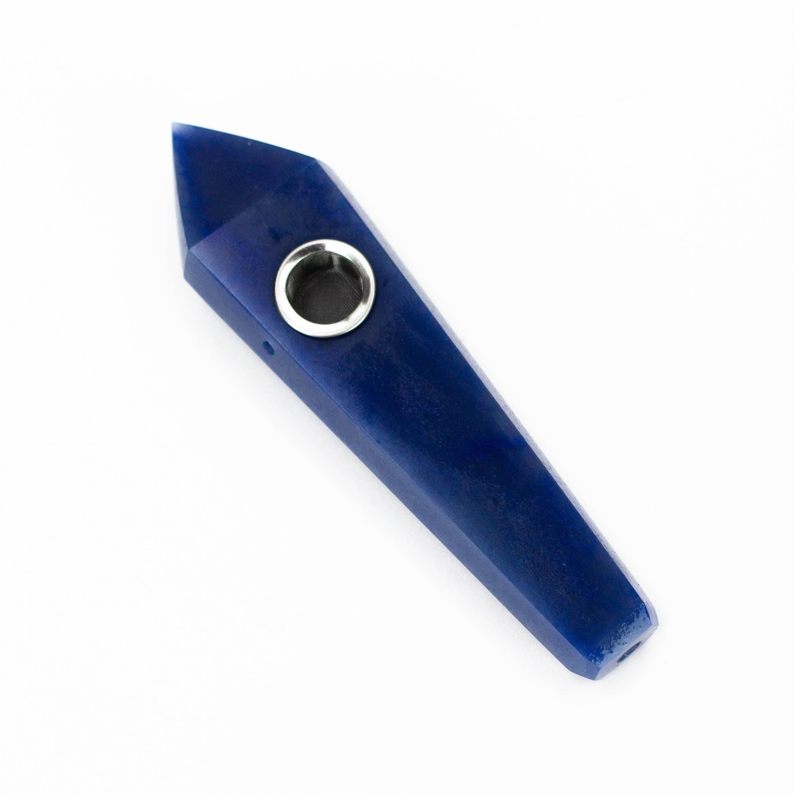 Acid Secs | Blue Adventurine Crystal Pipe with Choke
