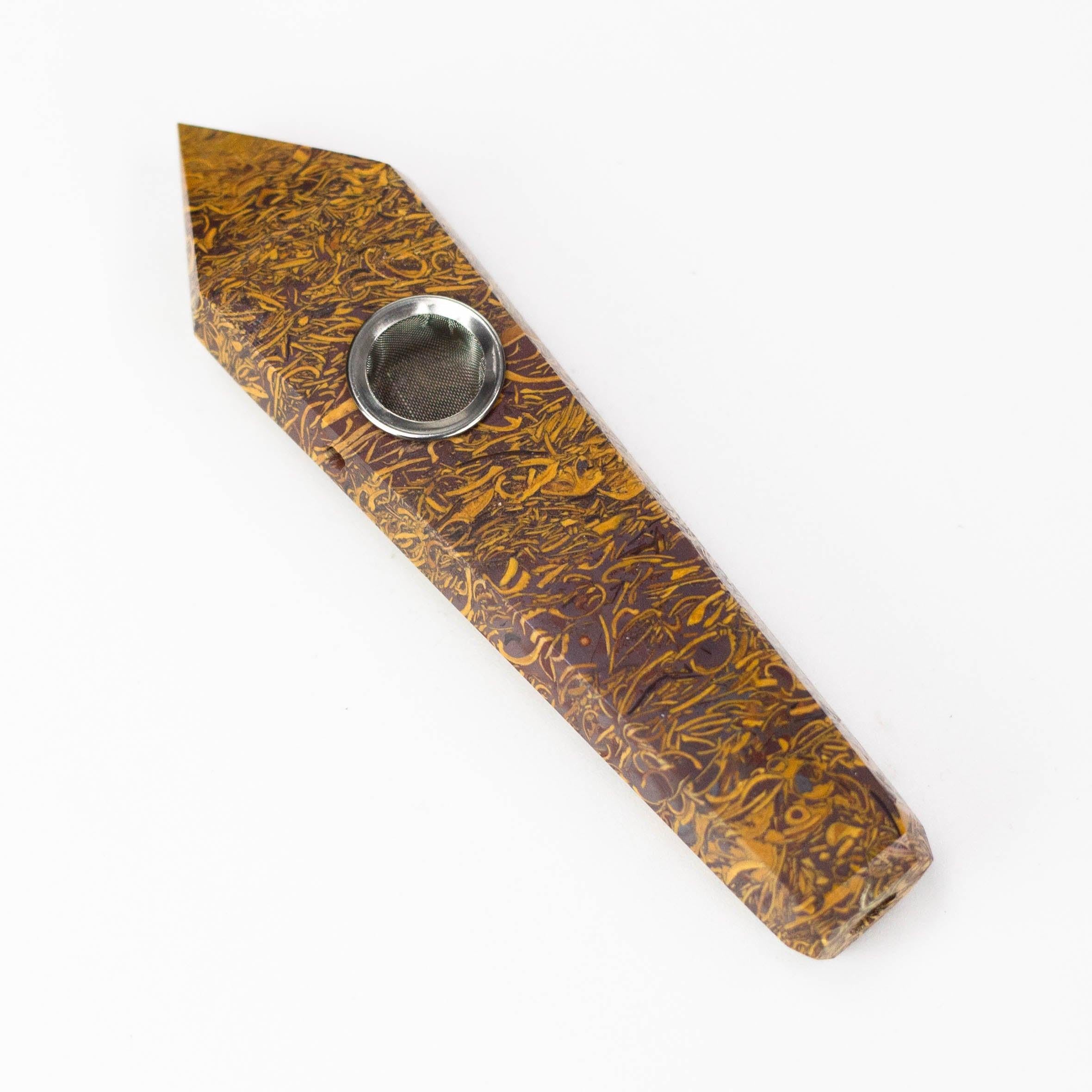 Acid Secs | Golden Jade Crystal Pipe with Choke Main image