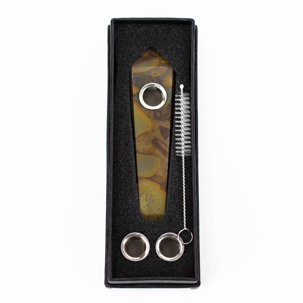 Acid Secs | Apophyllite Stone Crystal Pipe with Choke