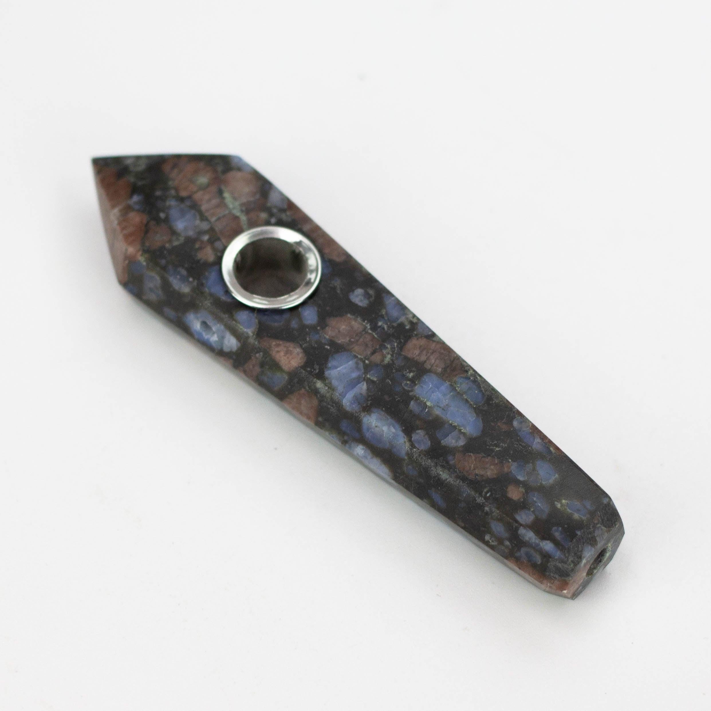 Acid Secs | Glaucophane Crystal Pipe with Choke