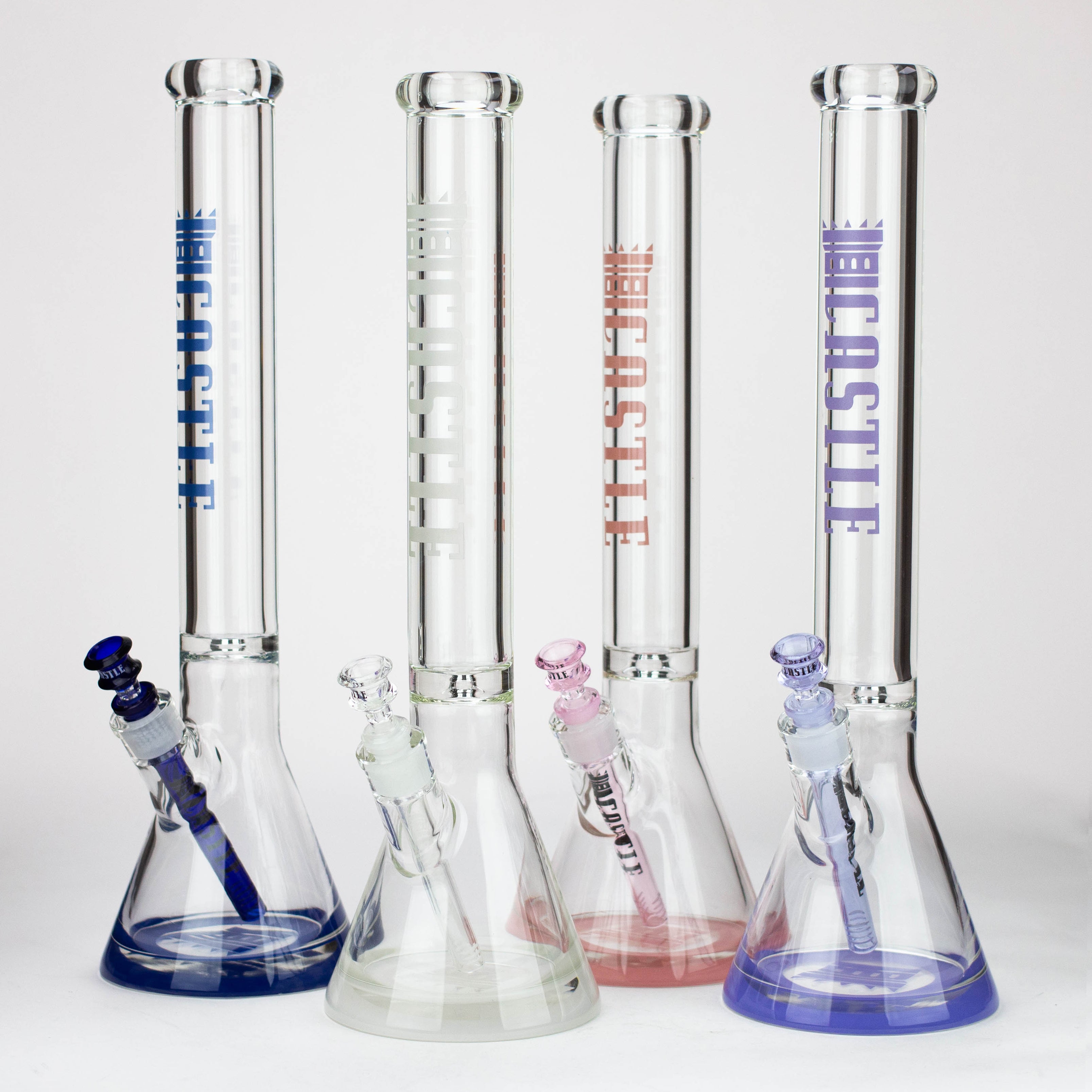 Castle Glassworks | 18" Beaker 9mm Glass bong – Color Logo Main image