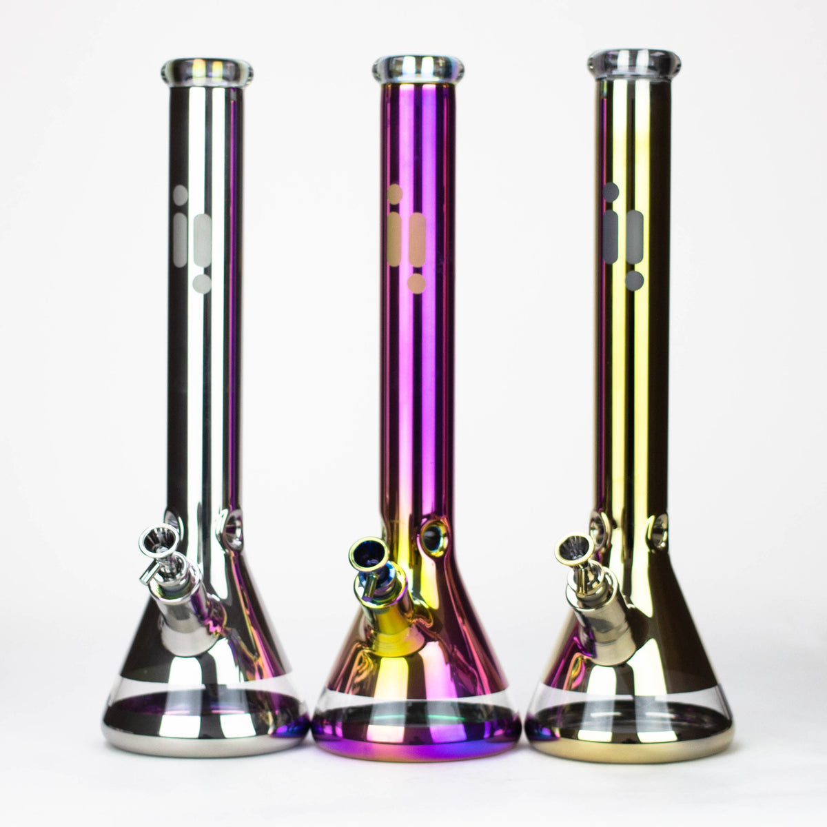 Infyniti | 18" 7 mm Metallic glass water bong [GP2004] Main image