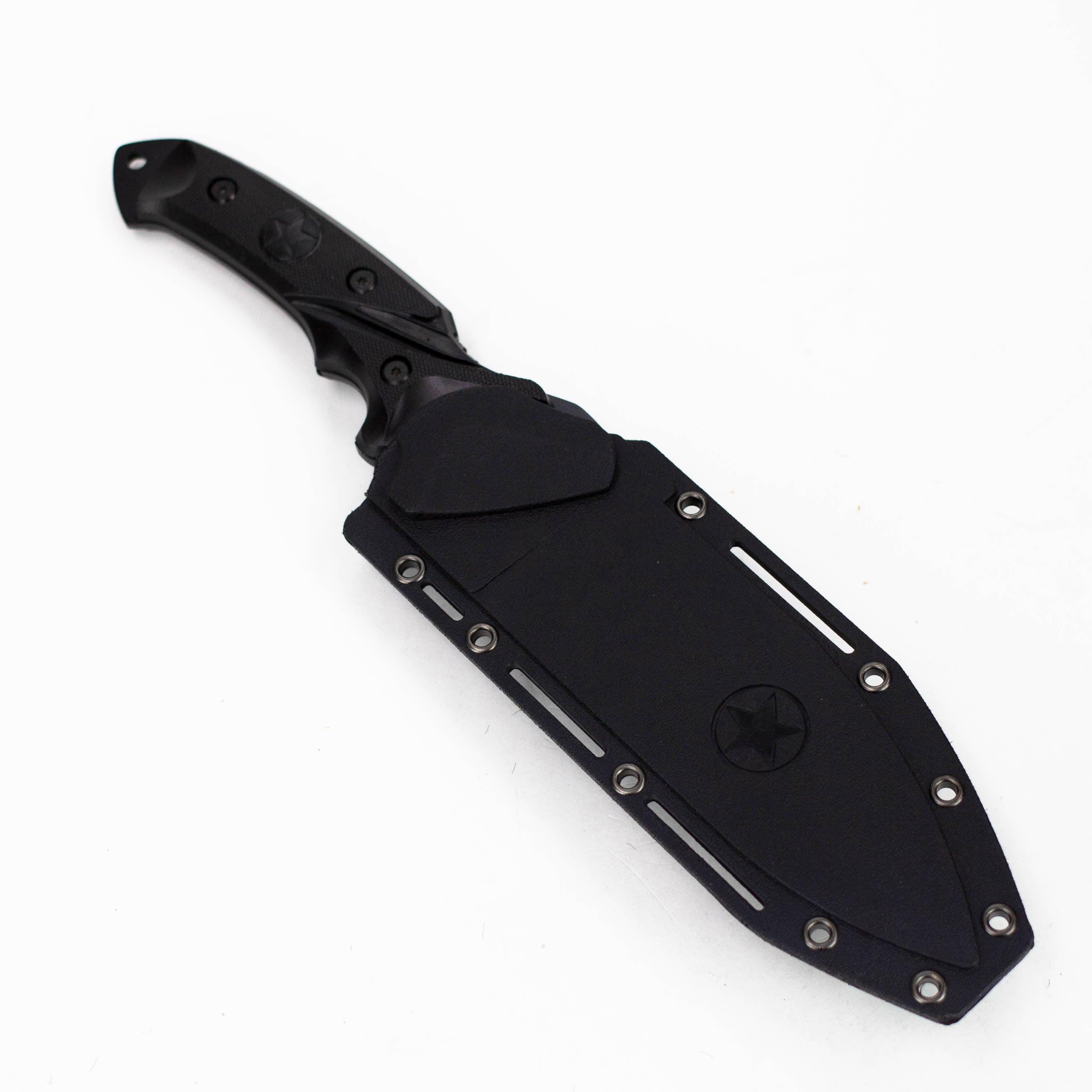 Defender-Xtream | 11" Black Hunting Knife with Sheath [6162] Secondary image