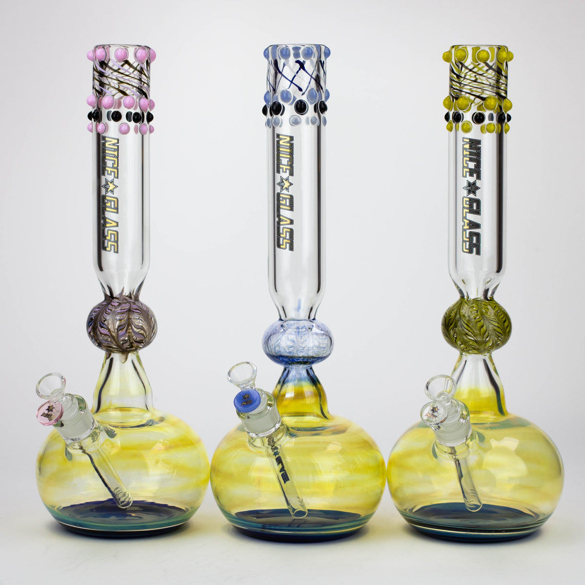 NG | 17 inch Dotted and Fumed Round Base Beaker [S396] Main image