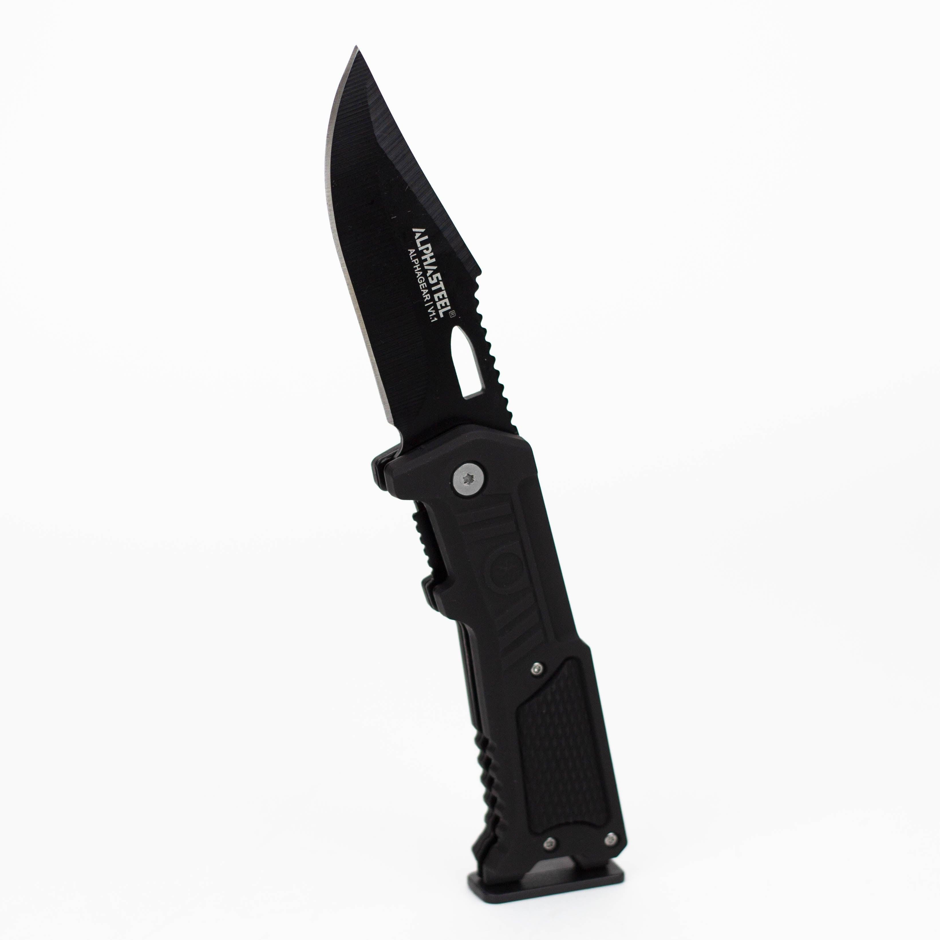 ALPHASTEEL | Hunting Knife - BLACK STAR FOLD