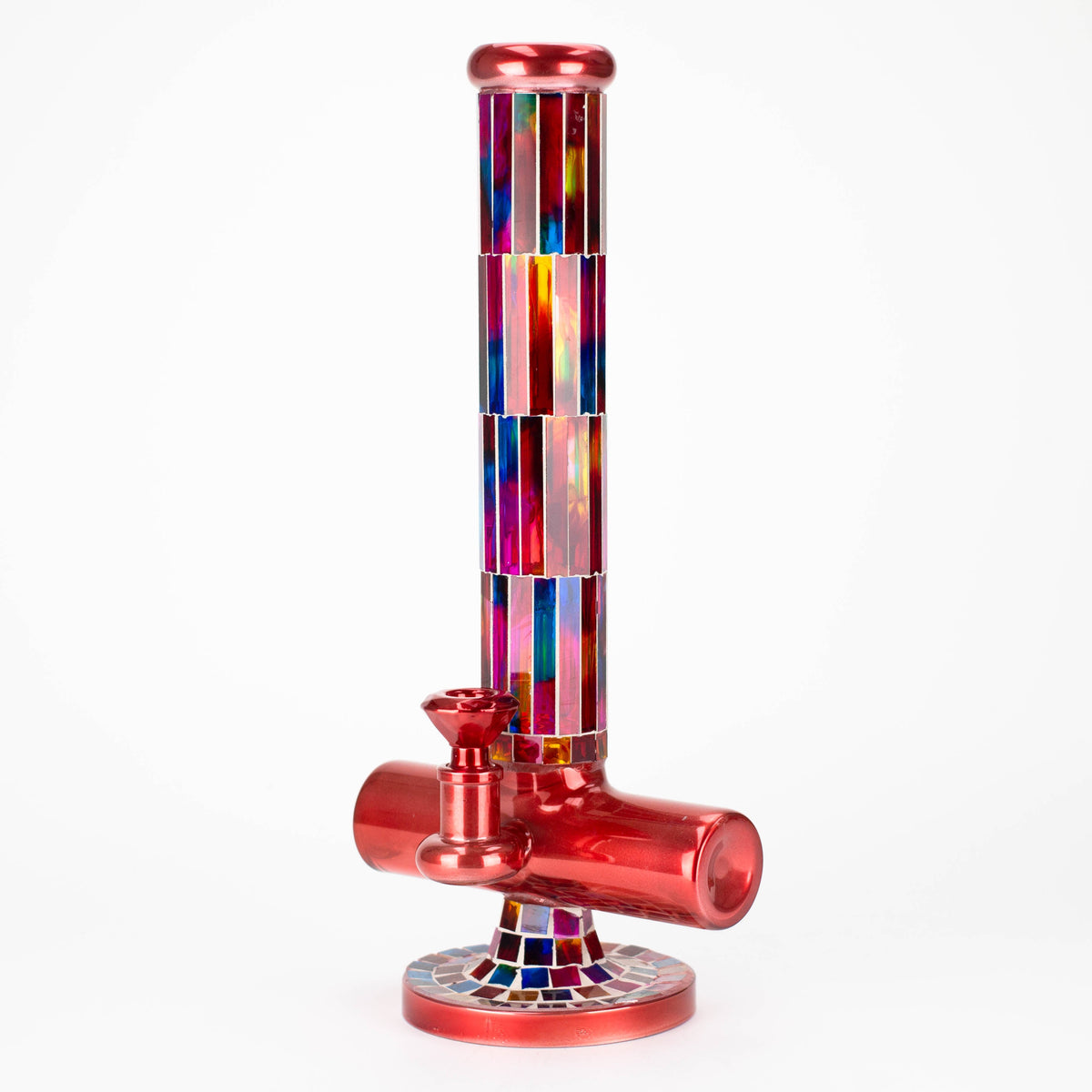 15.5" Mosaic 7mm glass bong with inline diffuser and tree arm percolator [MSAK-11] Main image