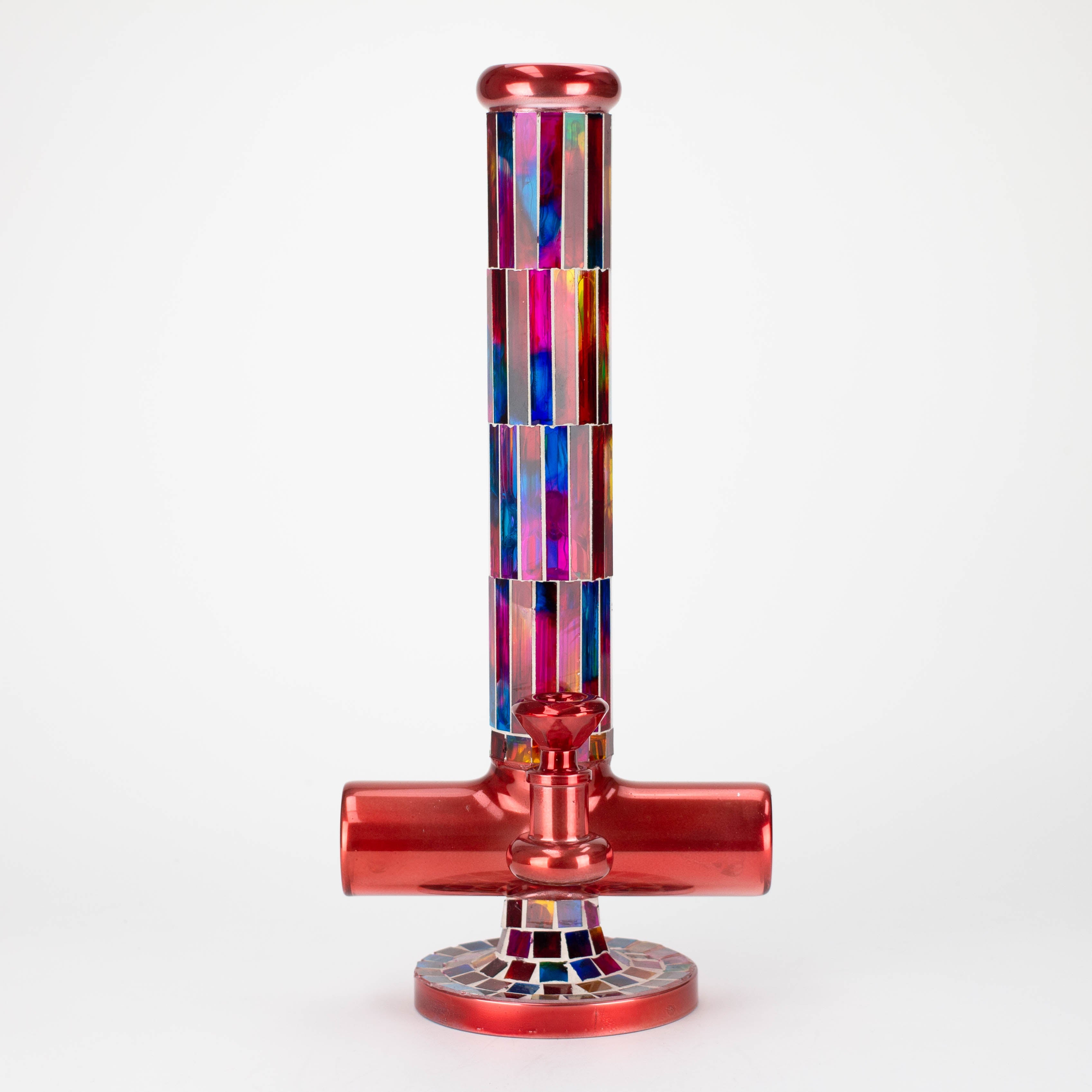 15.5" Mosaic 7mm glass bong with inline diffuser and tree arm percolator [MSAK-11] Secondary image