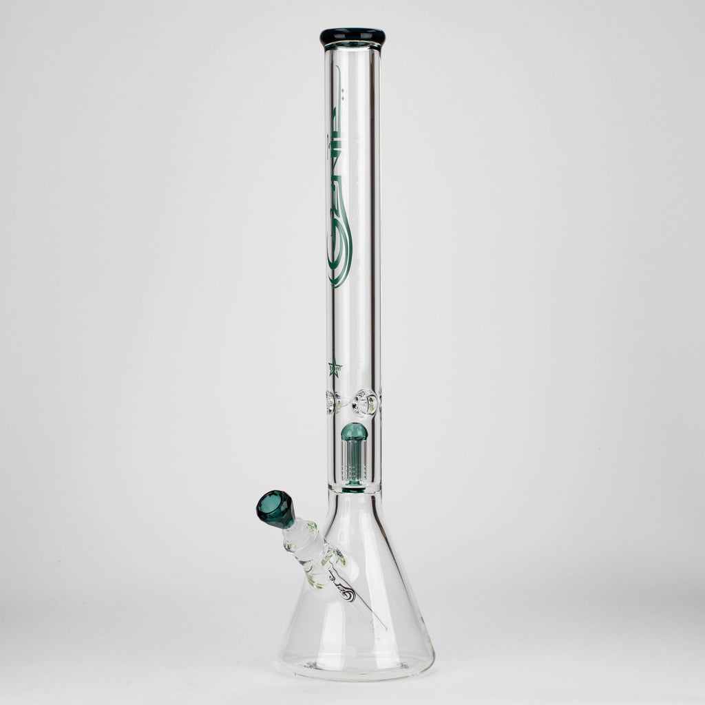 GENIE | 24" 9mm single percolator glass water bong [ GB1905 ]