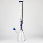 GENIE | 24" Dual 6 arms 9mm glass water beaker bong [GB1906]
