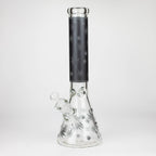 14" Leaf Glow in the dark 7 mm glass bong [LL033]