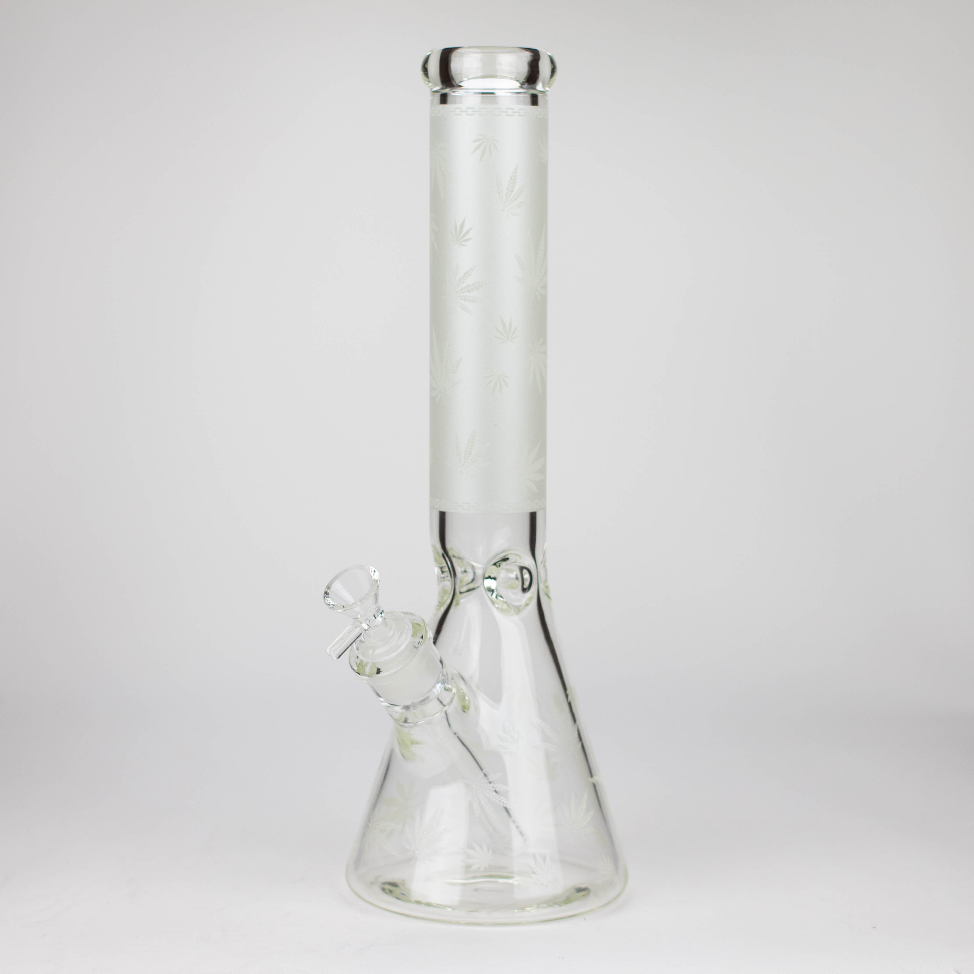 14" Leaf Glow in the dark 7 mm glass bong [LL033] Secondary image