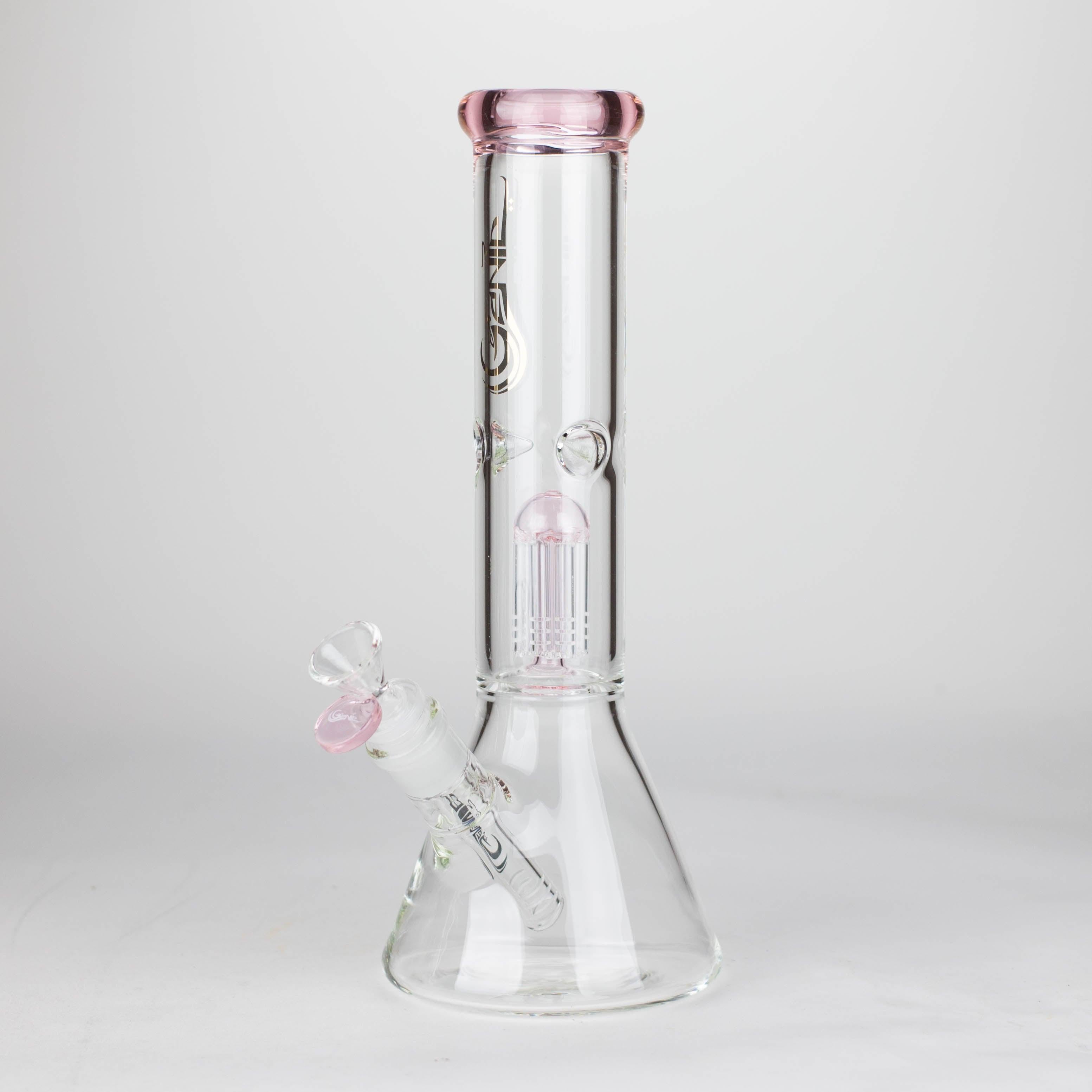 Genie | 12" Genie-Tree arms color accented glass water bong [NS104]